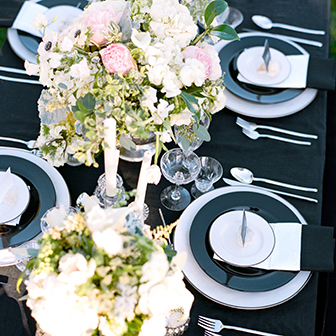 Studio Kate Floral - Wedding Centerpiece and Place Settings